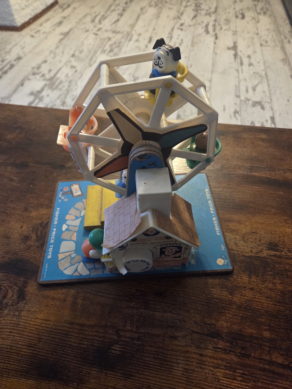 Vintage 1966 Fisher Price Little People Music Box Ferris Wheel #969 (Working)